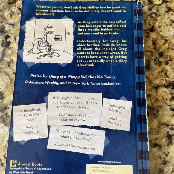 ❤️ DIARY OF A WIMPY KID RODRICK RULES HARDCOVER BOOK - Picture 5 of 5